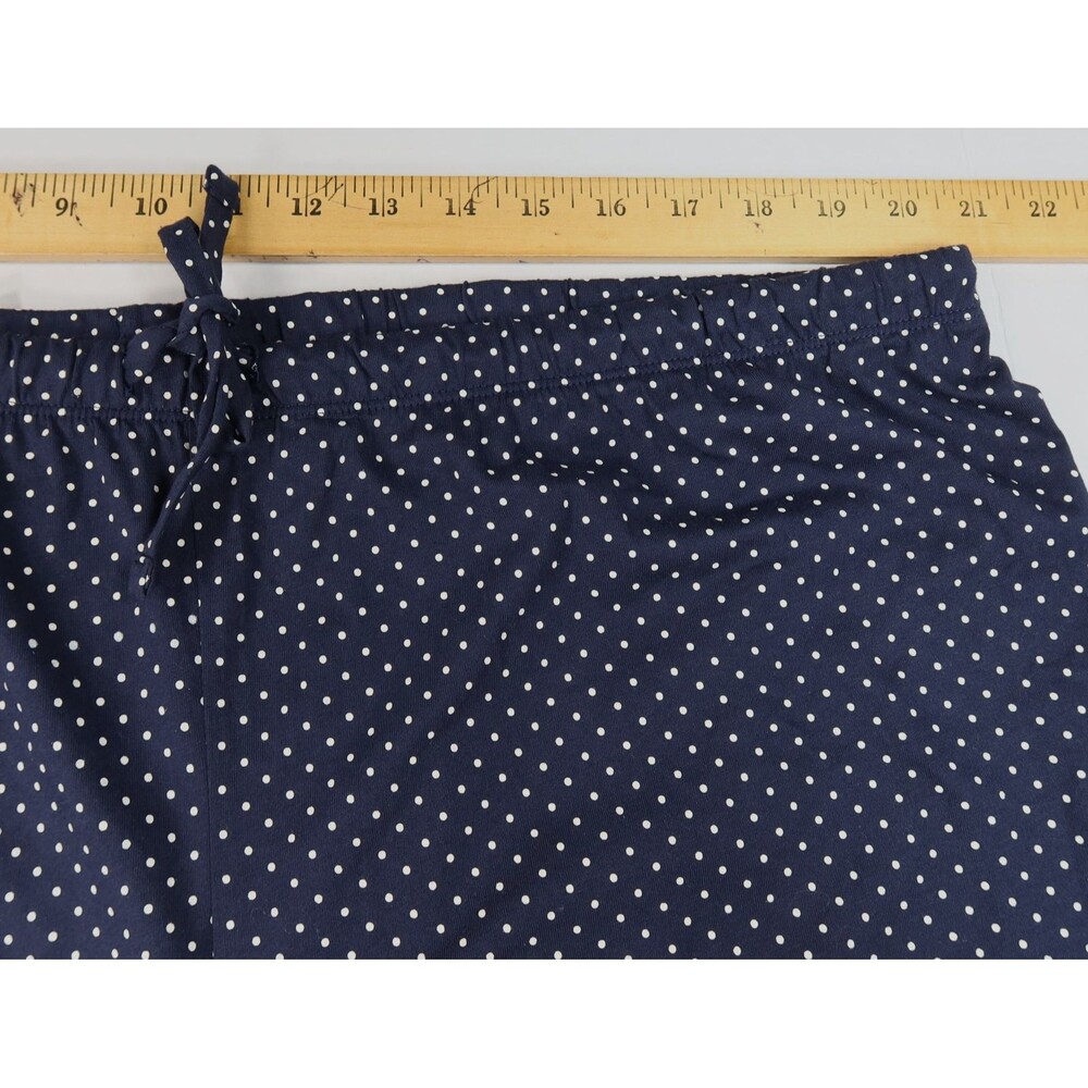 Lauren Ralph Lauren Women's Plus Size 2XL Pajama Shorts Set Navy Polka Dots NWT - Picture 15 of 16